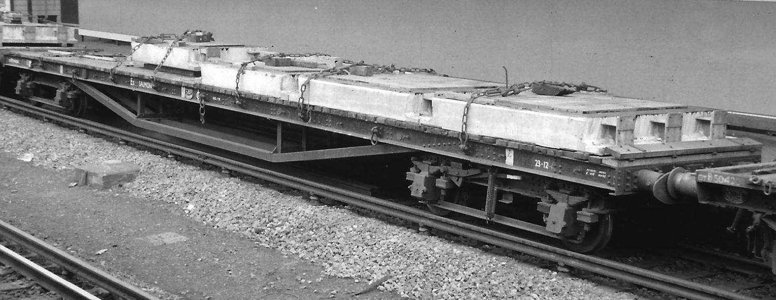 ex-LMS 50-ton bogie bolster wagon