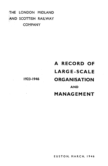 Record of Large-Scale Organisation and Management Cover